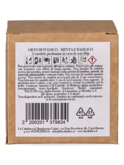 Orto Botanico - Box 2 Candele profumate in Cera di Soia Menta & Basilico