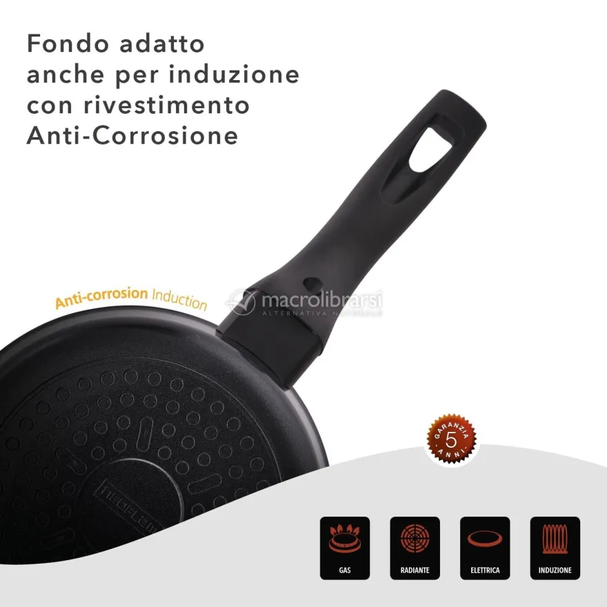 Padella Alta Wok 28 cm con Coperchio - Tuscany Line