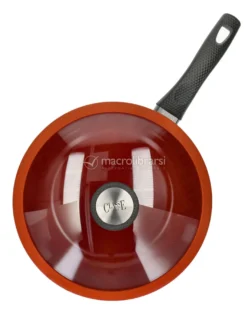 Padella Alta Wok 28 cm con Coperchio - Tuscany Line