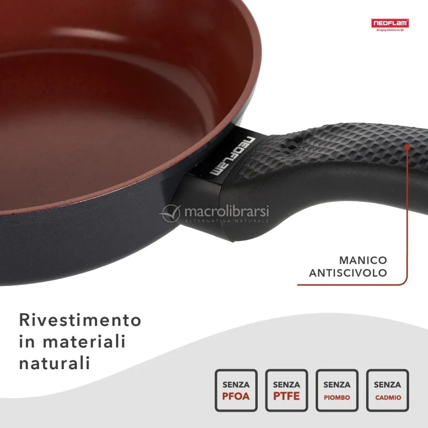 Padella Alta Wok 28 cm con Coperchio - Tuscany Line