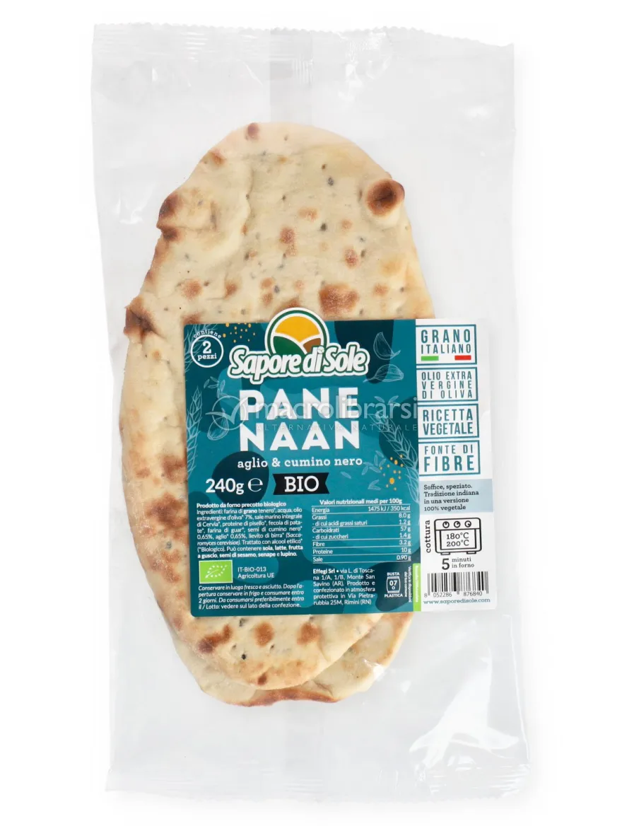 Pane Naan con Aglio e Cumino Nero Bio
