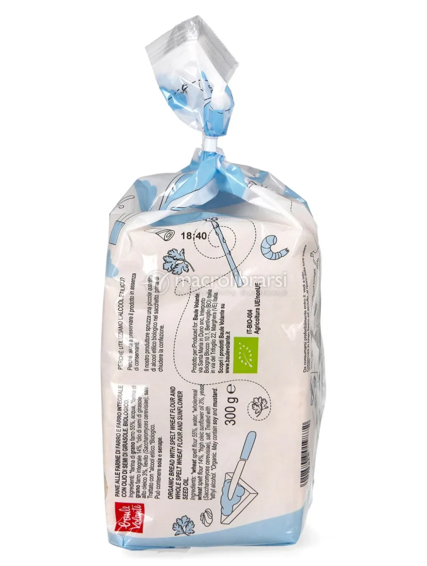 Pane per Tramezzini Semintegrali di Farro Bio