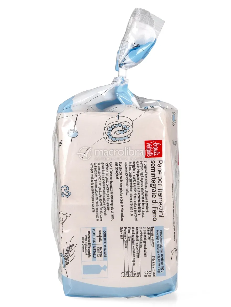 Pane per Tramezzini Semintegrali di Farro Bio