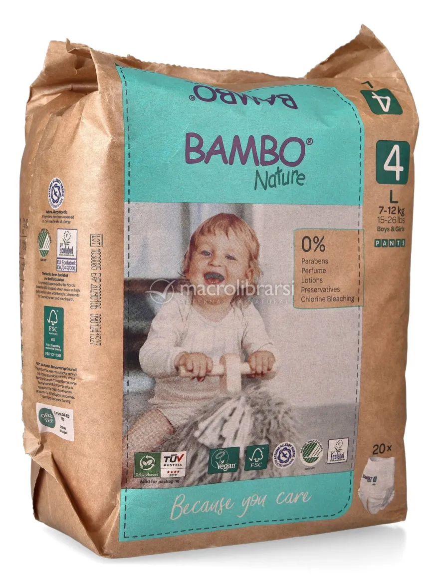 Pannolini a Mutandina Bambo Nature - Taglia 4 - 7/12Kg