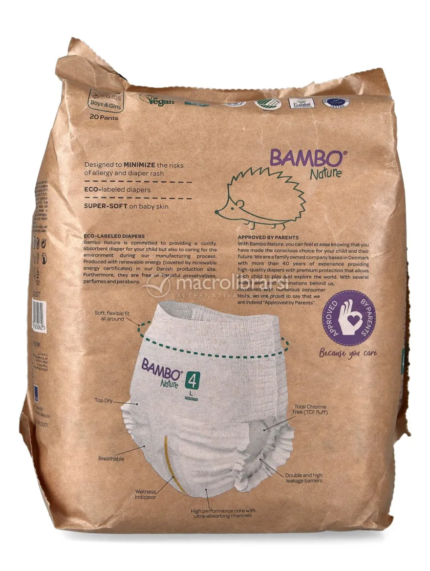 Pannolini a Mutandina Bambo Nature - Taglia 4 - 7/12Kg