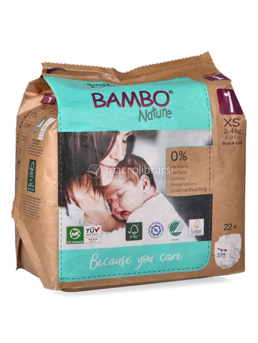 Pannolini Bambo Nature - Taglia 1 - 2/4Kg