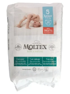 Pannolini Ecologici a Mutandina Moltex - Taglia 5/Junior (9/14 Kg)
