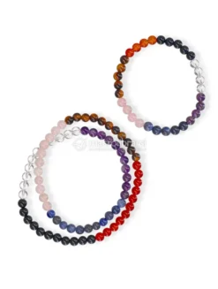 Parure 7 Chakra Collana + Bracciale con Elastico