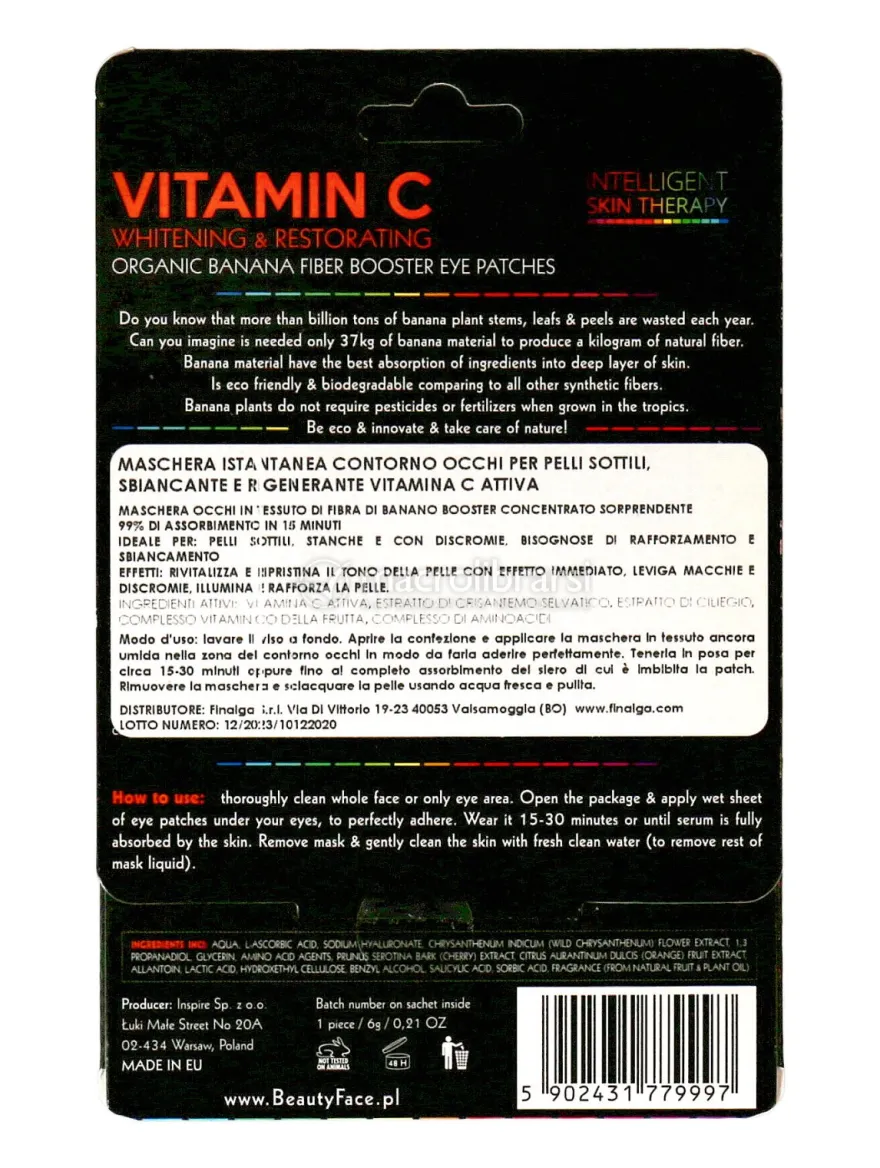 Patch Contorno Occhi in Tessuto - Vitamina C