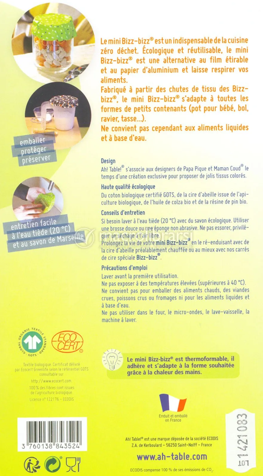 Pellicola in Cera D'Api - Set 6 Mini Bizz-bizz