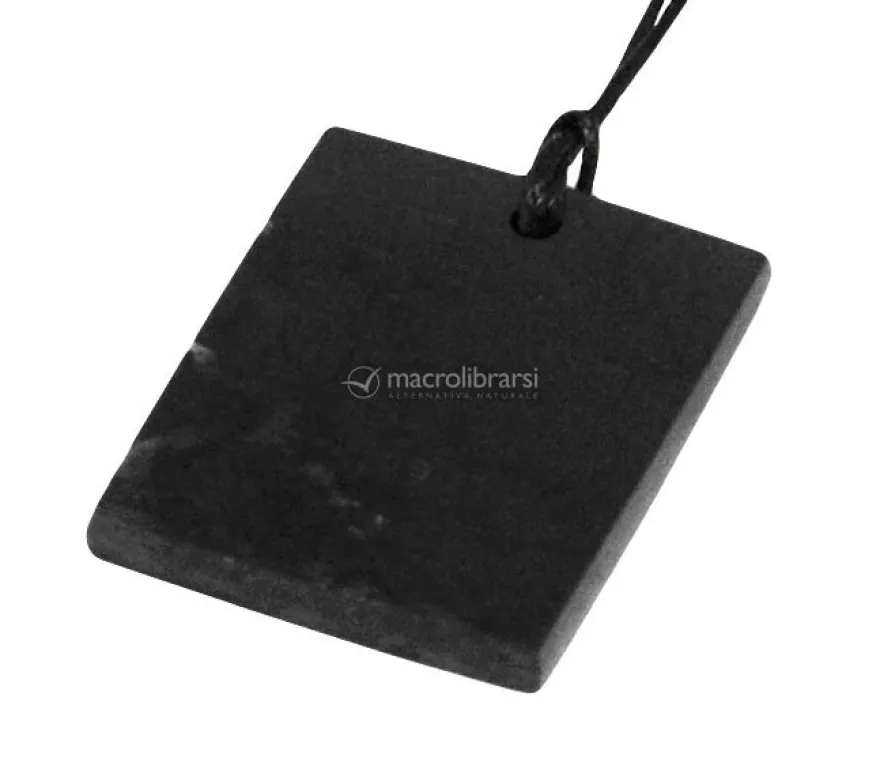 Pendente di Shungite con Cordino - Rettangolo