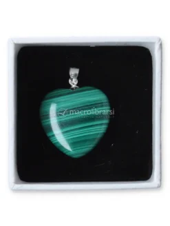 Pendente in Argento e Cuore Malachite