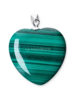 Pendente in Argento e Cuore Malachite