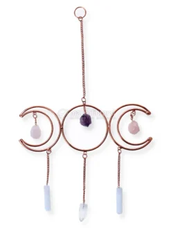 Pendente per Finestre Tripla Luna - Triangolo d'Oro - Selenite