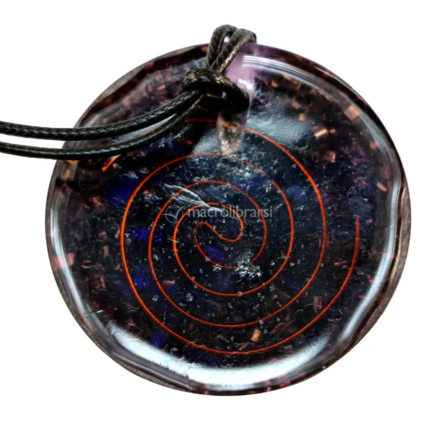 Pendente Vitec in Orgonite Purpurea - Fiore della Vita