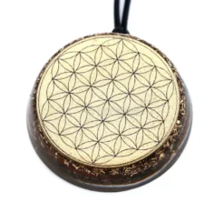Pendente Vitec in Orgonite Purpurea - Fiore della Vita
