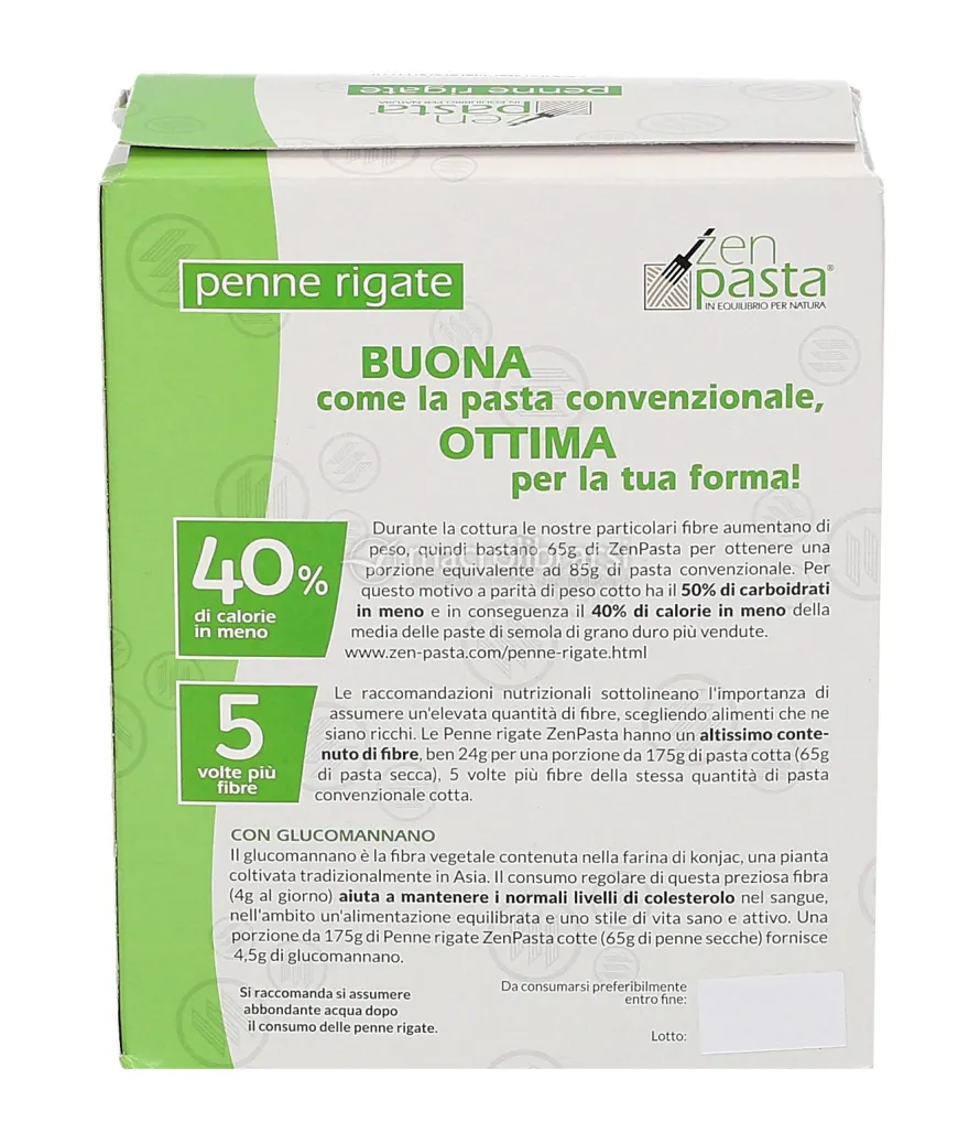 Penne Rigate con Farina di Konjac