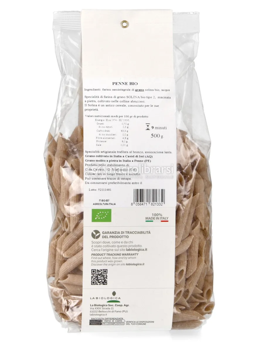 Penne Semintegrali Bio