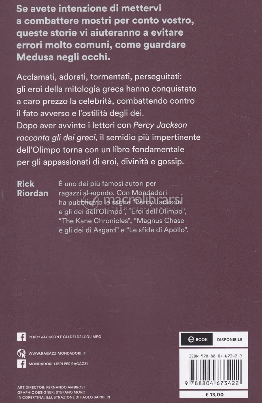 Percy Jackson Racconta gli Eroi Greci
