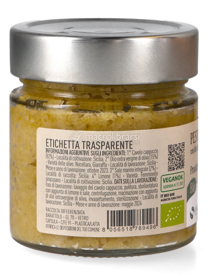 Pesto di Cavolo Cappuccio Bio