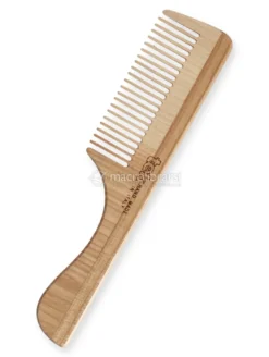 Pettine a Denti Fitti con Manico in Legno