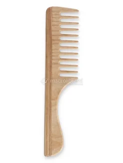 Pettine a Denti Radi con Manico in Legno