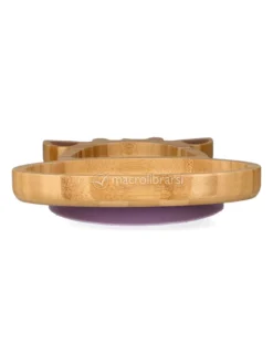 Piatto Giraffa in Bambù con Cucchiaio - Lilla