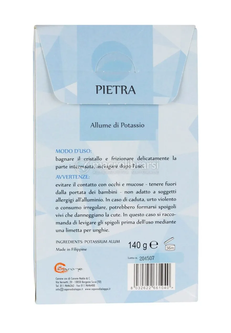 Pietra Grezza Allume di Potassio Anti-odorante