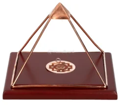 Piramide Nobile "Shri Yantra" con Base di Legno