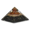 Piramide Orgonite Chakra - Tormalina Nera con Ohm