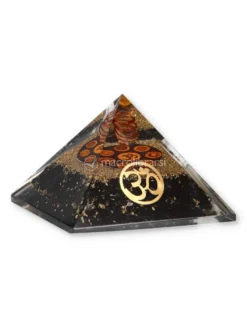 Piramide Orgonite Chakra - Tormalina Nera con Ohm