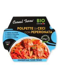 Polpette di Ceci con Peperonata Bio
