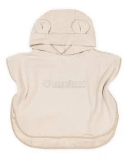 Poncho Bimbo in Spugna Waffle - Warm White - 0/2 Anni