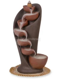 Portaincenso in Terracotta Backflow a Cascata con Piccole Brocche