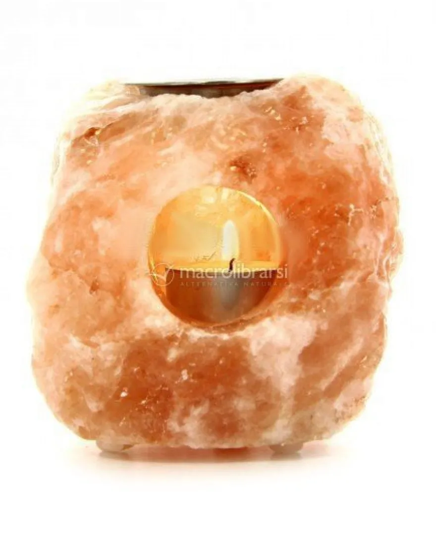 Portalumino di Sale Himalayano - Combi Brucia Essenze