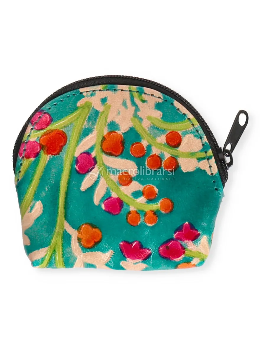 Portamonete Compatto in Pelle ARTY - Botanic