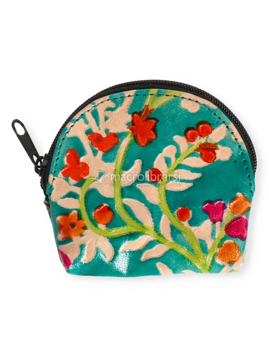 Portamonete Compatto in Pelle ARTY - Botanic