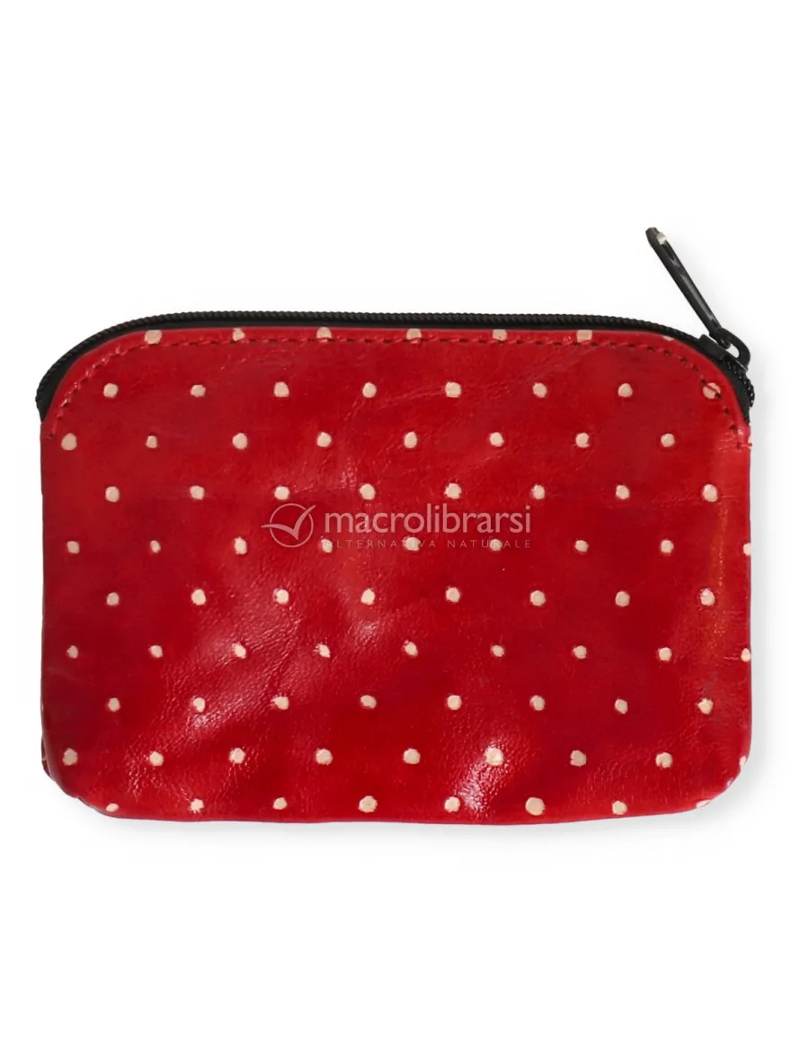 Portamonete in Pelle Dotta Red