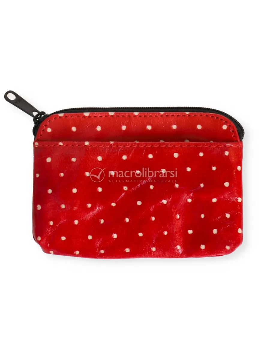 Portamonete in Pelle Dotta Red