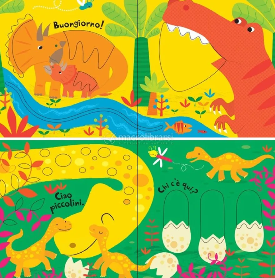 Primi Libri Tattili - Trascina e Scopri - Dinosauri