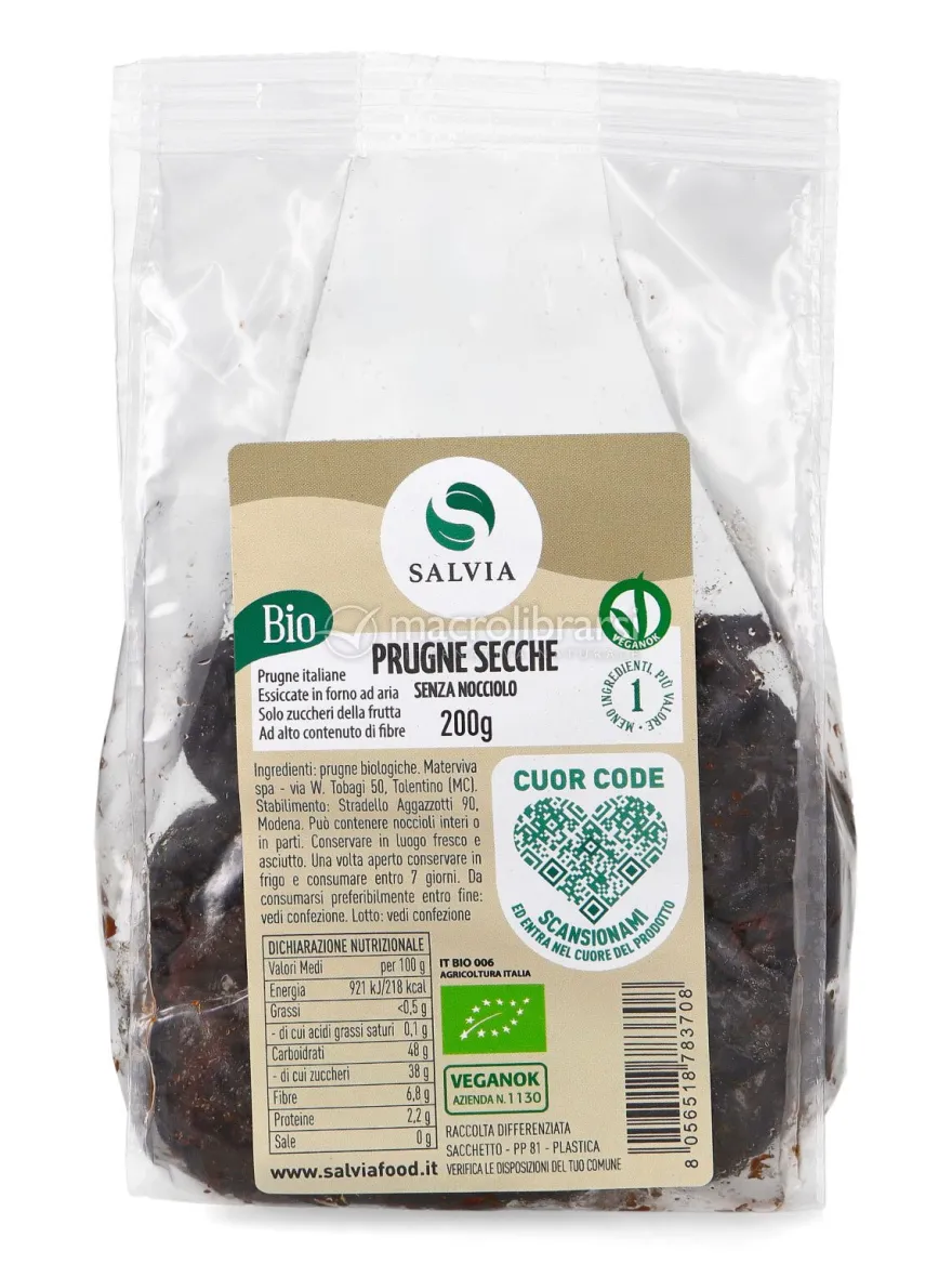 Prugne Secche Bio senza Nocciolo
