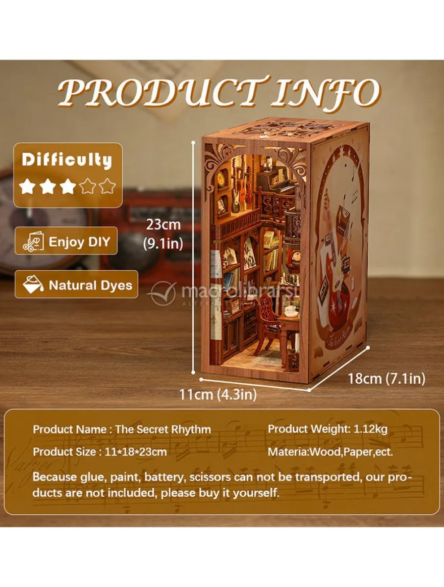 Puzzle in Legno 3D Book Nook Kit - The Secret Rhythm