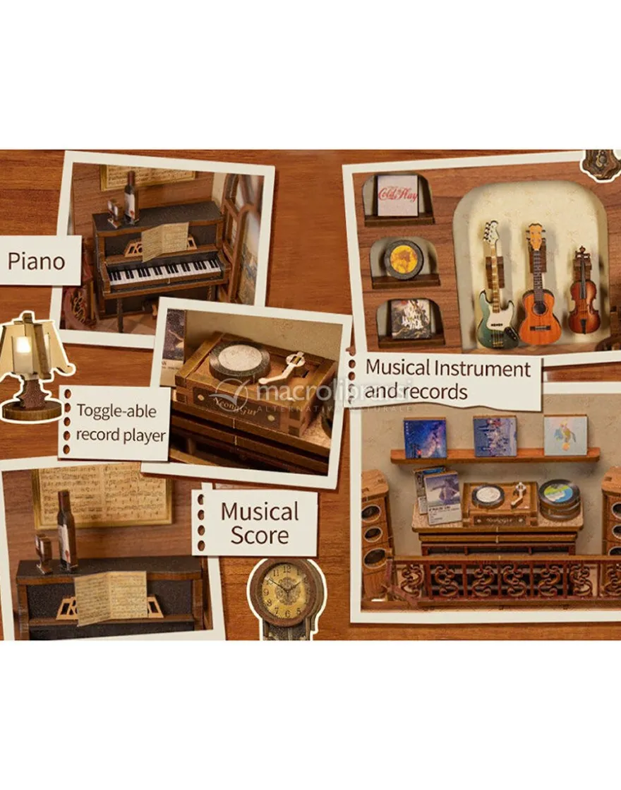 Puzzle in Legno 3D Book Nook Kit - The Secret Rhythm