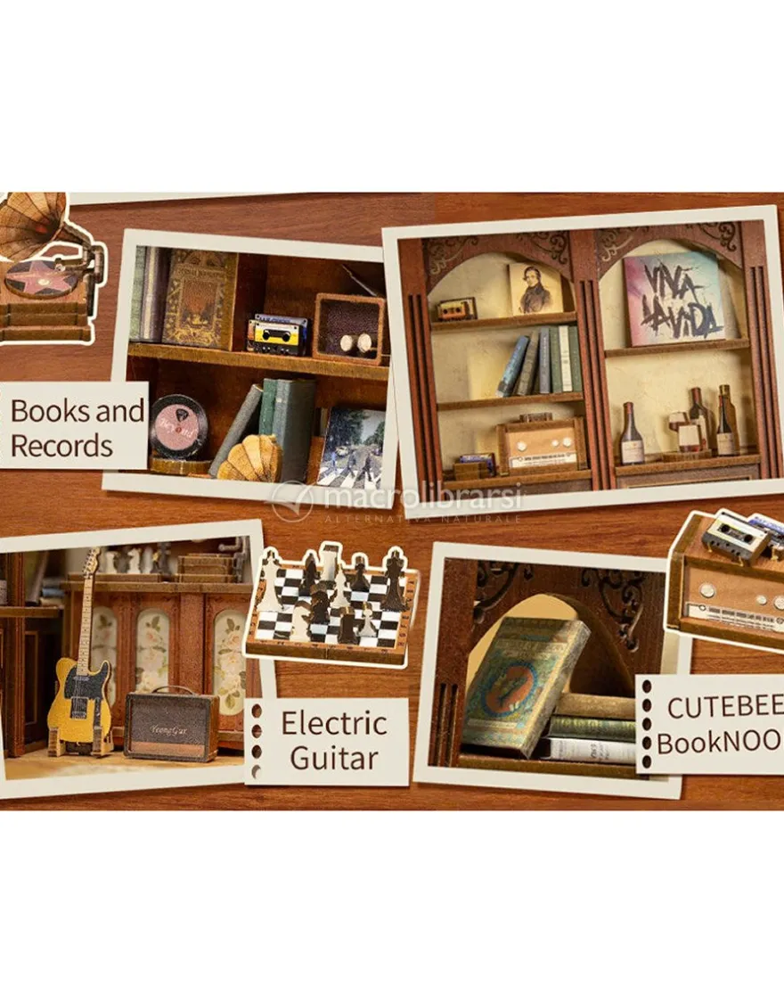 Puzzle in Legno 3D Book Nook Kit - The Secret Rhythm