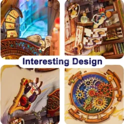 Puzzle in Legno 3D Book Nook Kit - Magical Library