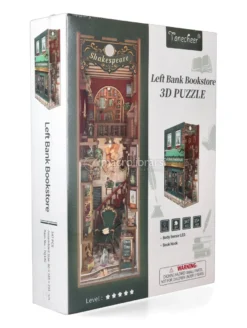 Puzzle in Legno 3D Book Nook Kit - Left Bank Bookstore
