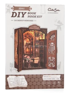 Puzzle in Legno 3D Book Nook Kit - Bookshop Memories