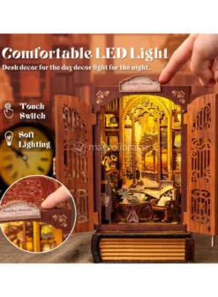Puzzle in Legno 3D Book Nook Kit - Bookshop Memories