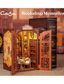 Puzzle in Legno 3D Book Nook Kit - Bookshop Memories