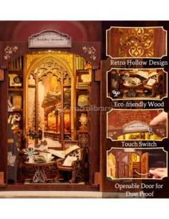 Puzzle in Legno 3D Book Nook Kit - Bookshop Memories